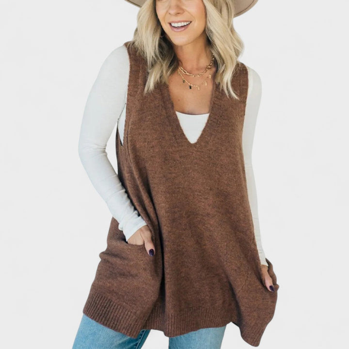 Roberta - Chaleco de punto acogedor