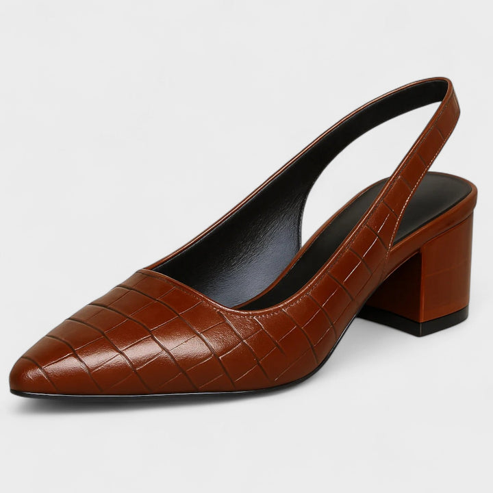 Alondra – Zapatos de tacón alto cocodrilo