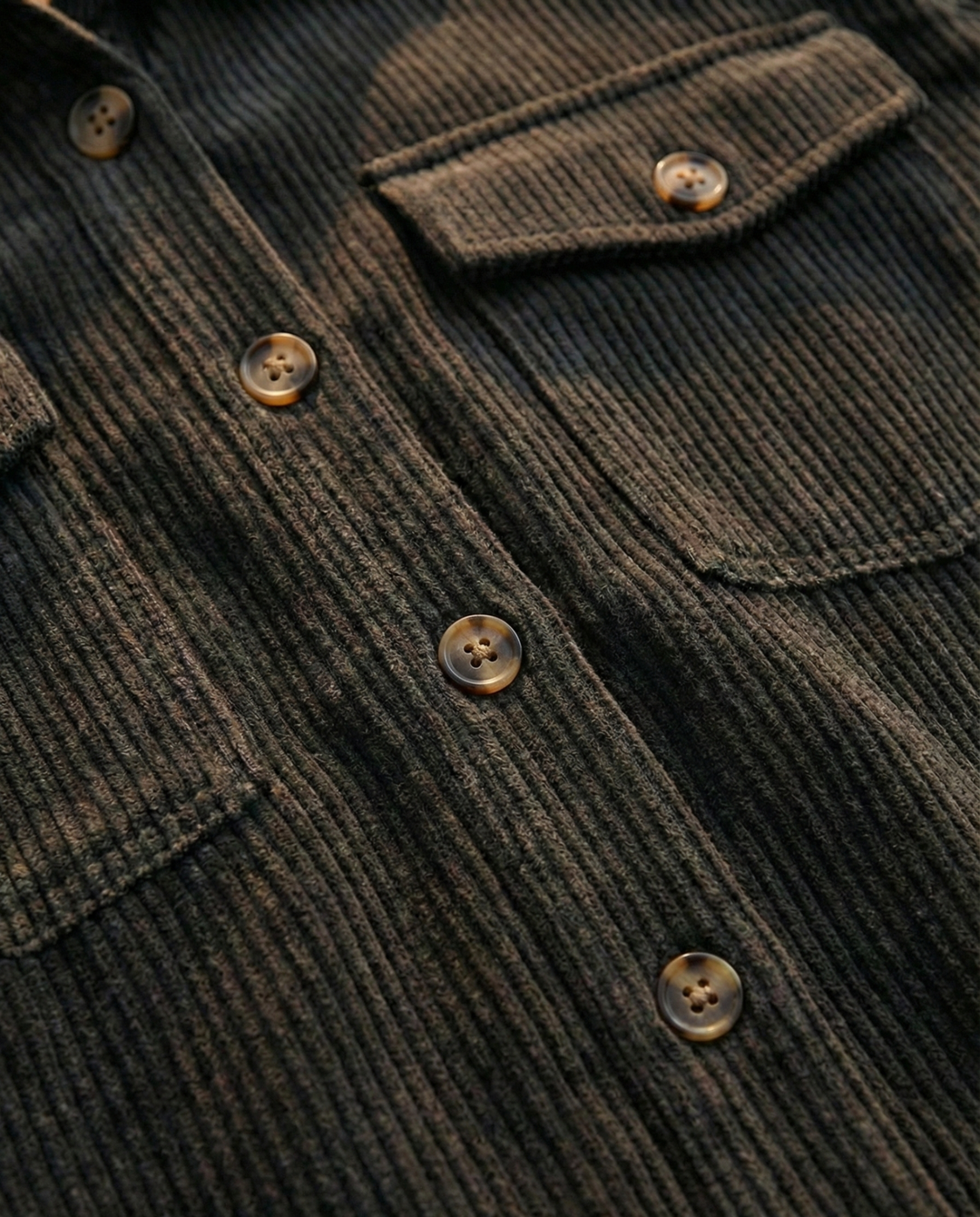 Lia - Vestido Camisero de Pana Premium