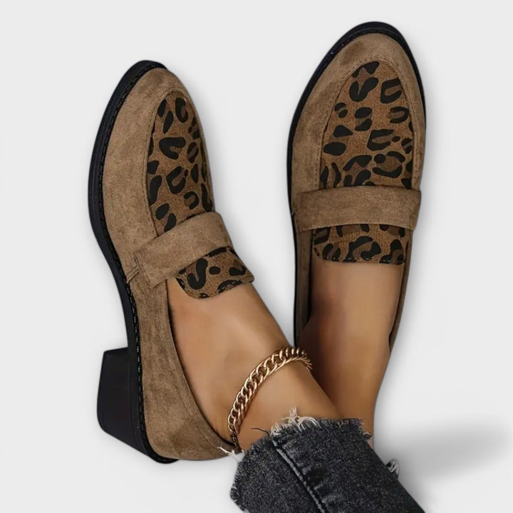 Leandra - Zapatos elegantes con estampado de leopardo