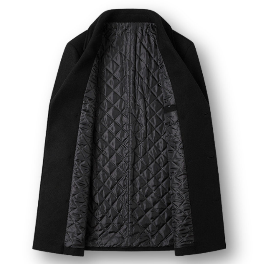 Abrigo Doble Pecho Elegante de Lana Premium