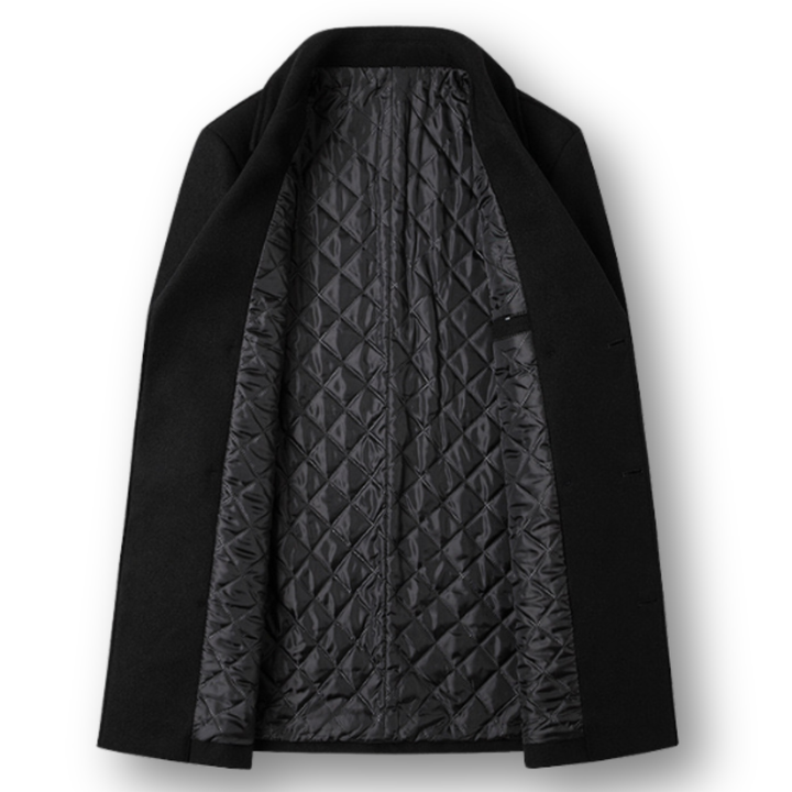 Abrigo Doble Pecho Elegante de Lana Premium