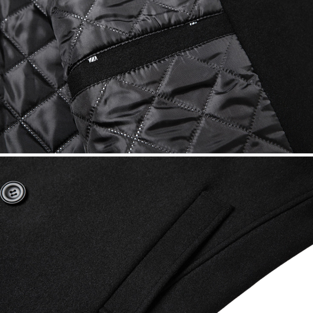 Abrigo Doble Pecho Elegante de Lana Premium