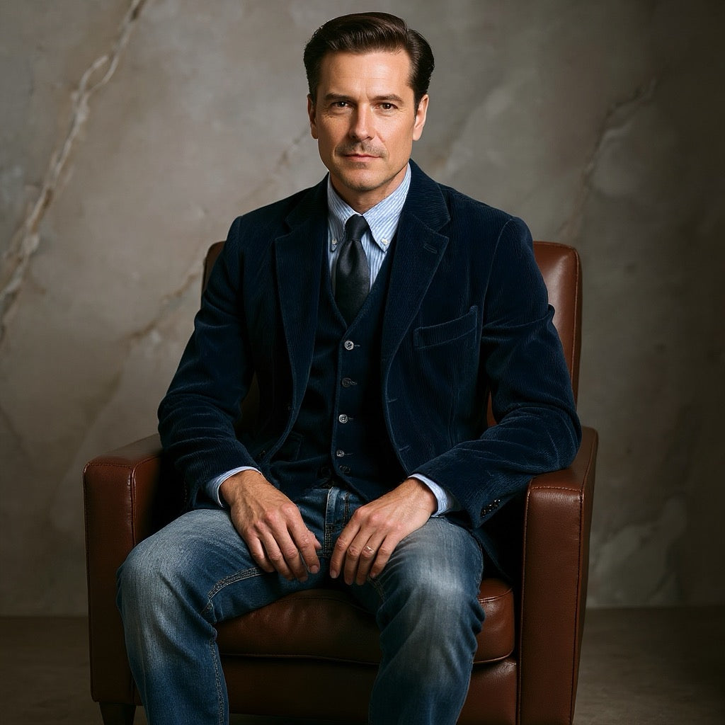 Conjunto de Blazer y Chaleco Elegante