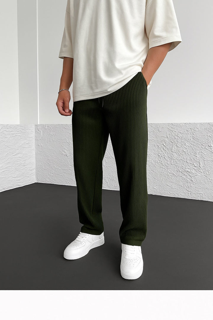 Pantalón Confort En Spandex Cotelé