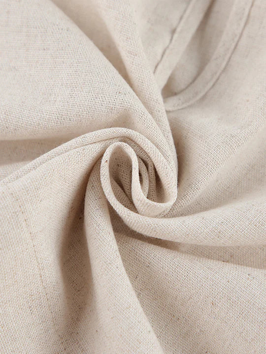 Bárbara - Conjunto Útil de Lino de dos Piezas con Pantalón de Pierna Ancha