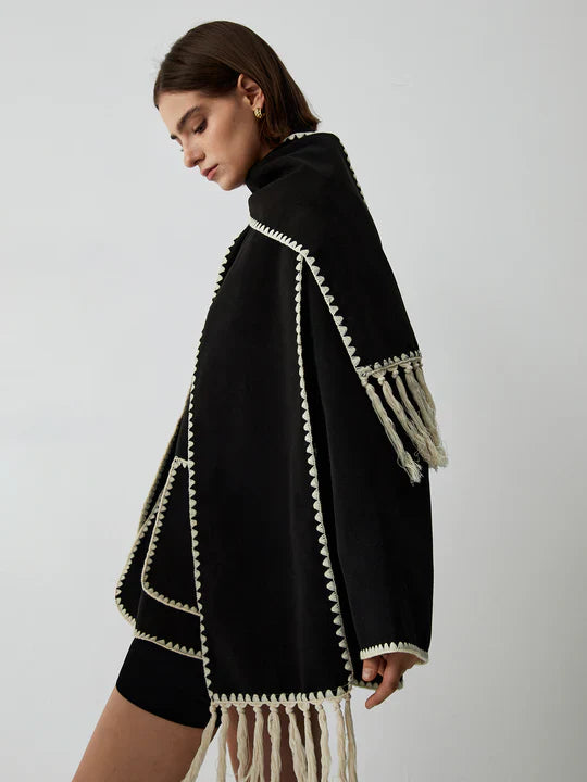 Francisca - Chaqueta con Ribetes en Contraste y Pañuelo a Juego