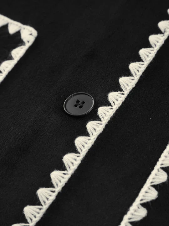 Francisca - Chaqueta con Ribetes en Contraste y Pañuelo a Juego