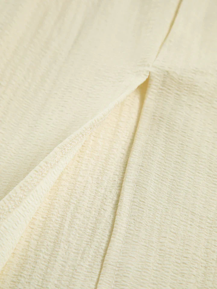 Beatriz - Vestido con Espalda Descubierta, Abertura y Tirantes Cruzados