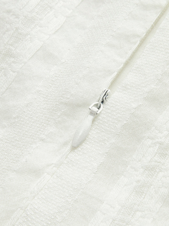 Camila - Vestido de Mezcla de Algodón con Escote Cuadrado