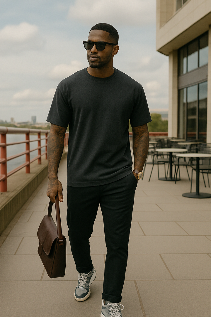 Conjunto de camisetas oversized de algodón casual - Paquete de 3