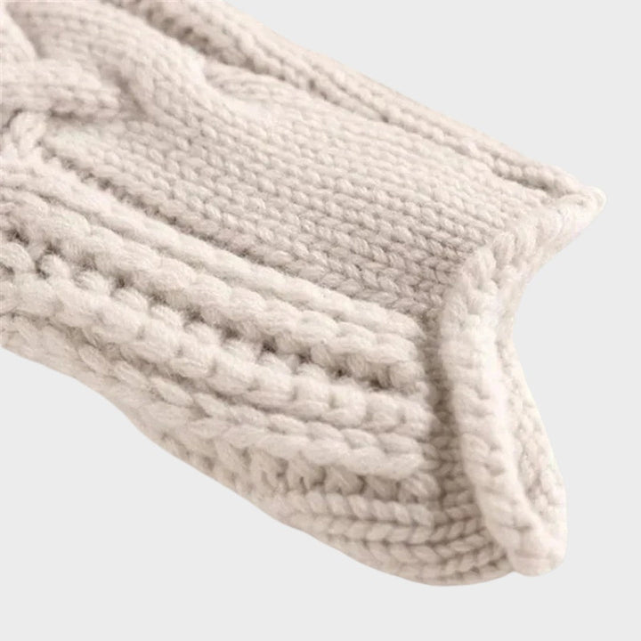 Blanca Rosa – Jersey de cachemira con patrón trenzado