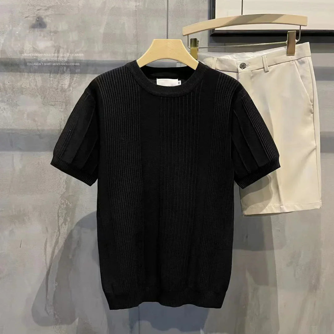 Camiseta de rayas de malla