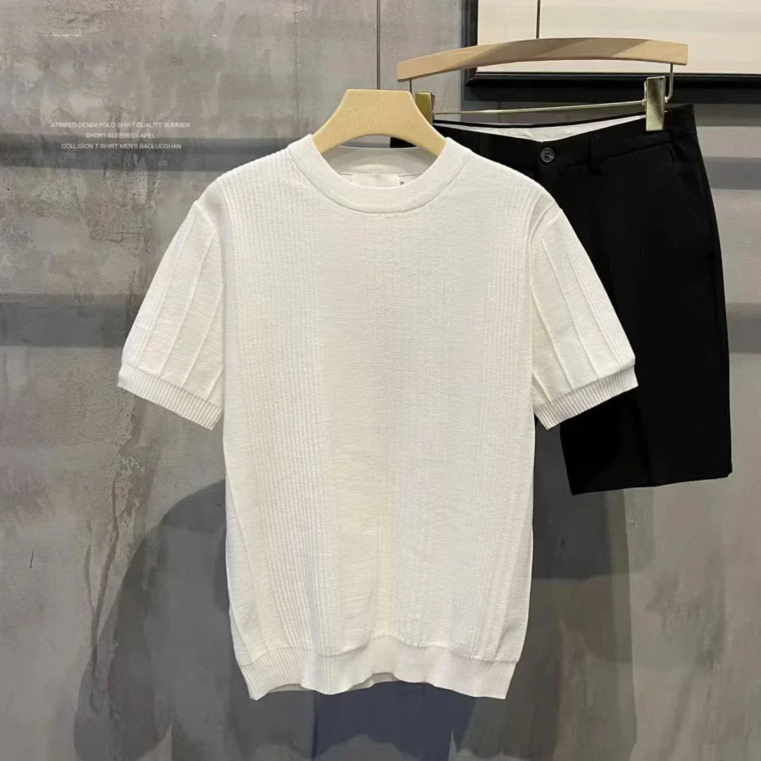 Camiseta de rayas de malla