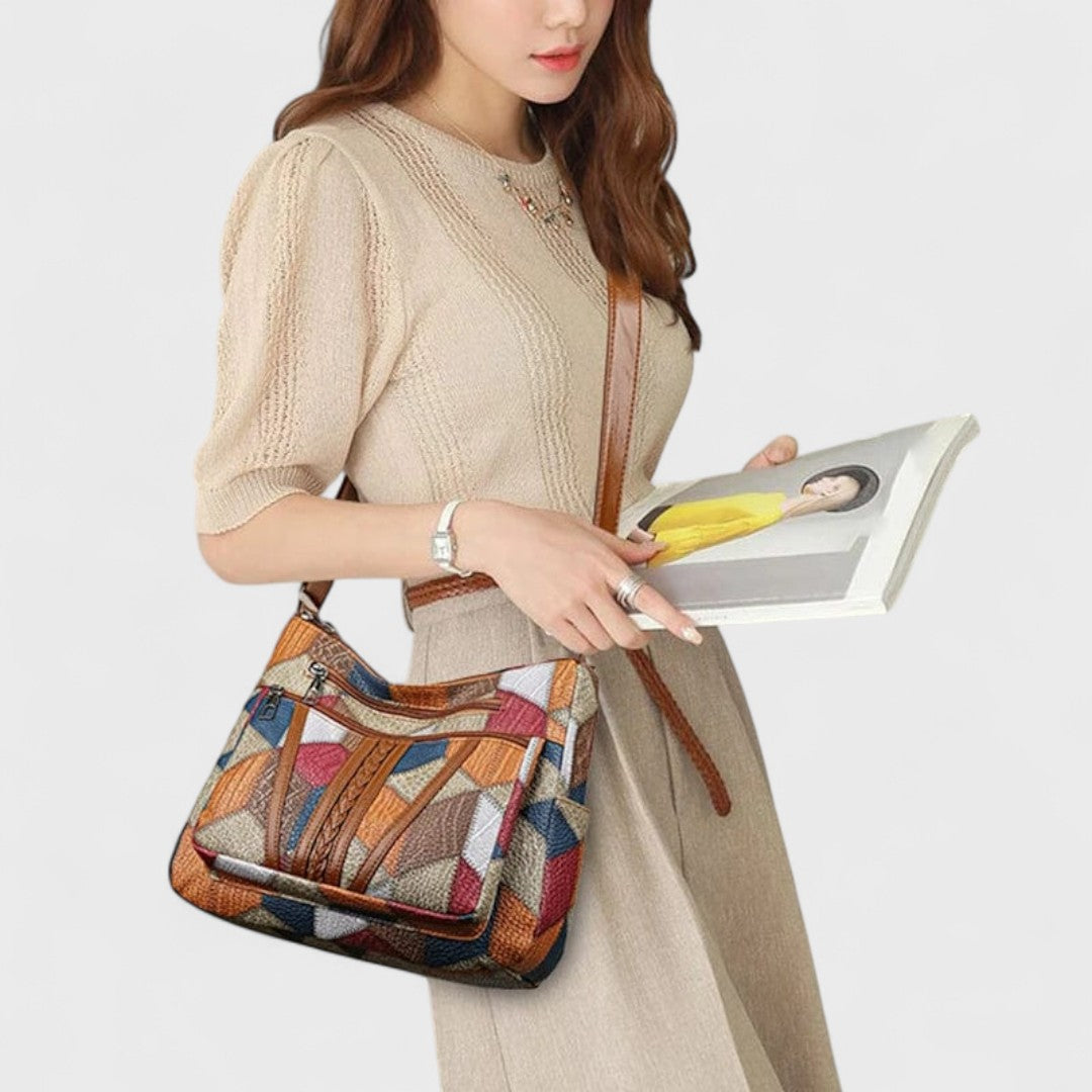 Solara - Borsa in pelle a mosaico