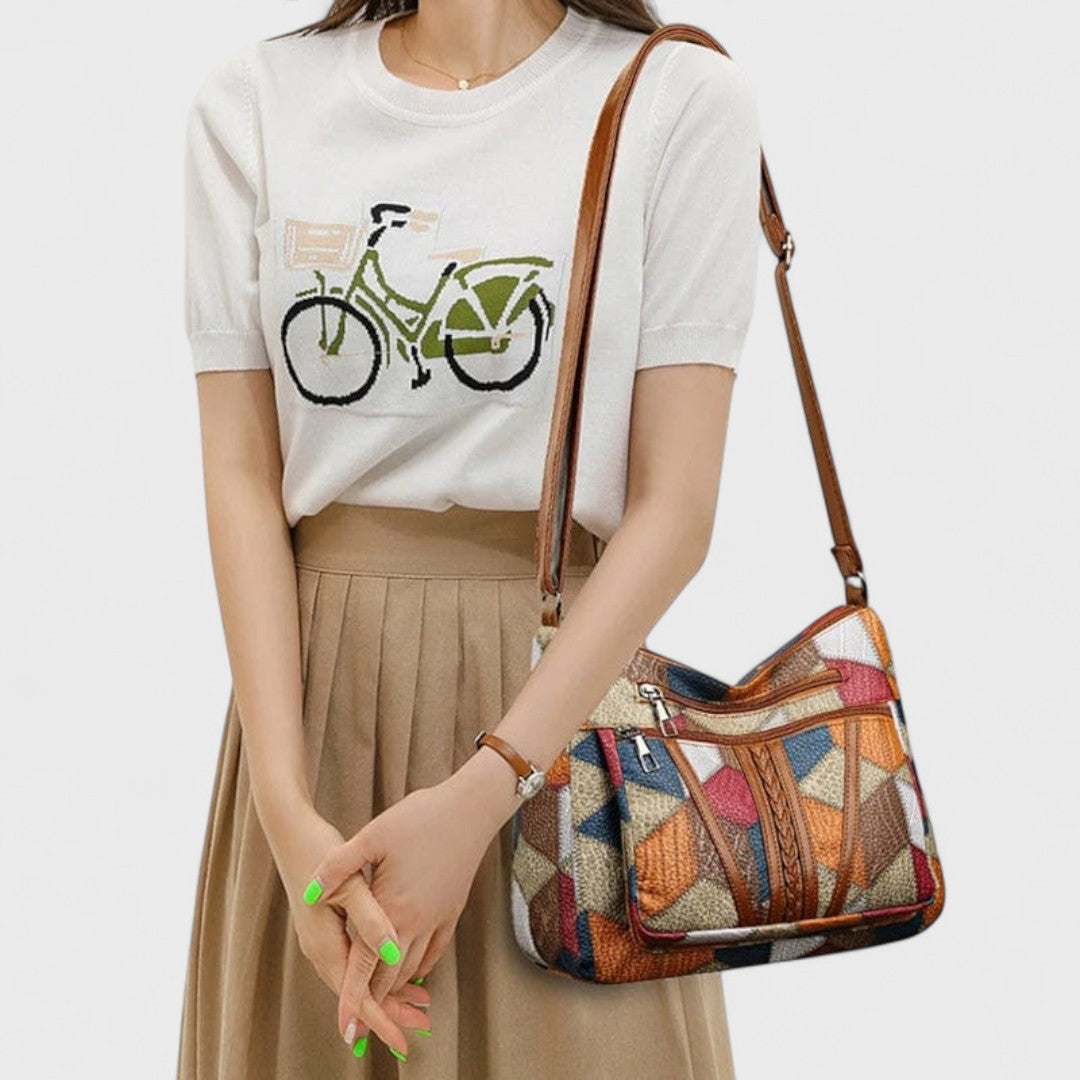 Solara - Borsa in pelle a mosaico