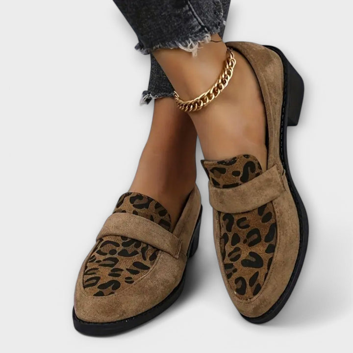 Leandra - Zapatos elegantes con estampado de leopardo