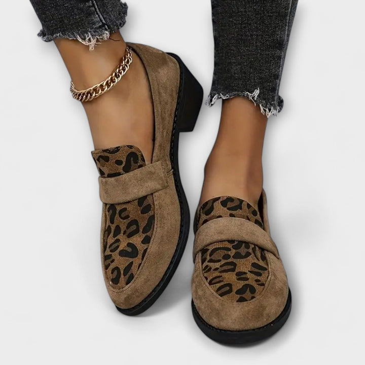 Leandra - Zapatos elegantes con estampado de leopardo
